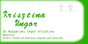krisztina ungor business card
